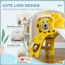 AIYAPLAY 2 in 1 Kids Slide for Indoor Use with Basketball Hoop for 18-36 Months