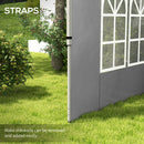 Outsunny Gazebo Side Panels for 3x3(m) or 3x4m Pop Up Gazebo, 2 Pack, Grey