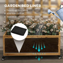 Outsunny Wooden Trellis Planter, Raised Garden Bed with Wheels and Bed Liner