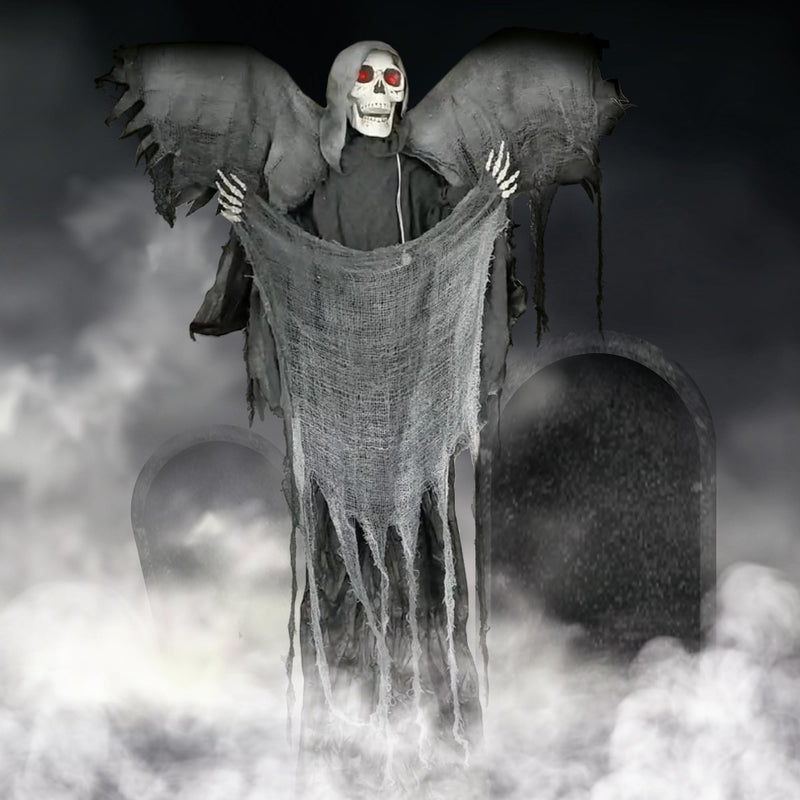 Halloween Animated Hanging Reaper with Wings