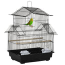 PawHut Metal Bird Cage Small w/ Perch Food Container Handle for Finch Canary