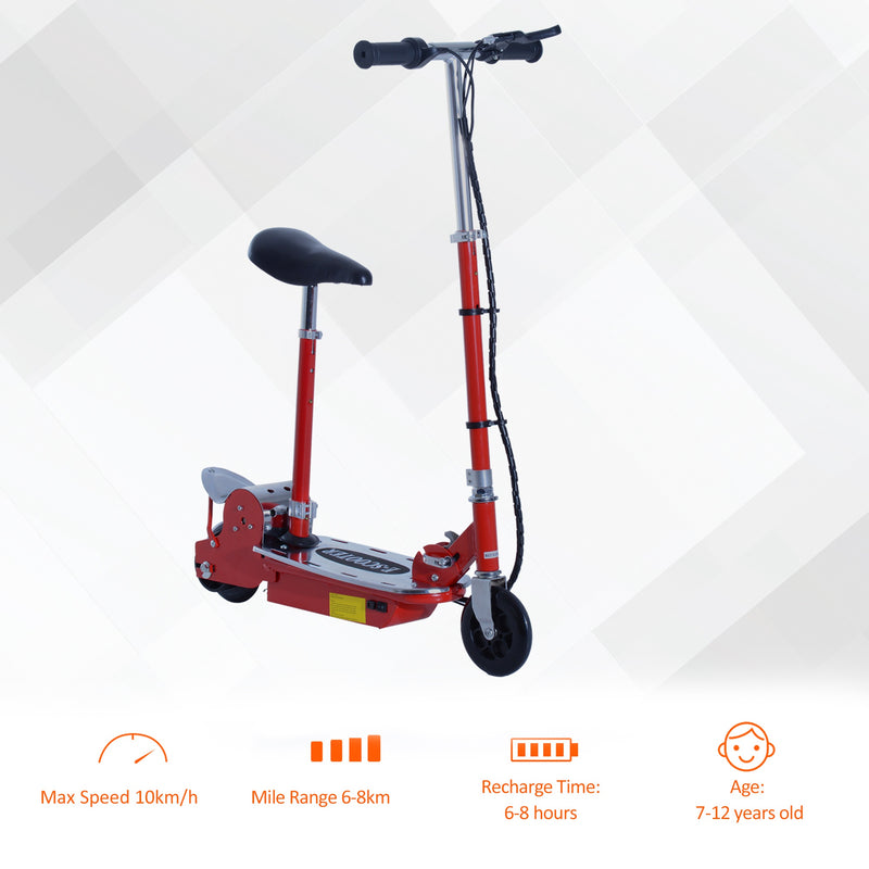 HOMCOM Kids Electric Ride On eScooter 120w - Red