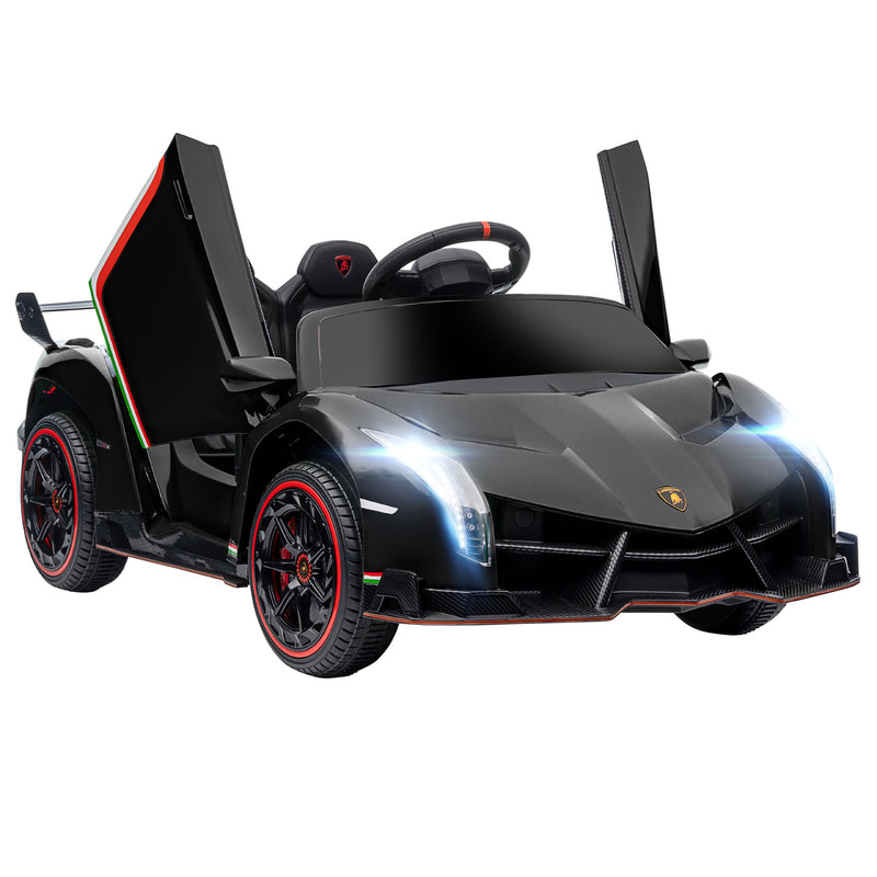HOMCOM Lamborghini Veneno Licensed Electric Ride-on Car w/ Remote- Black