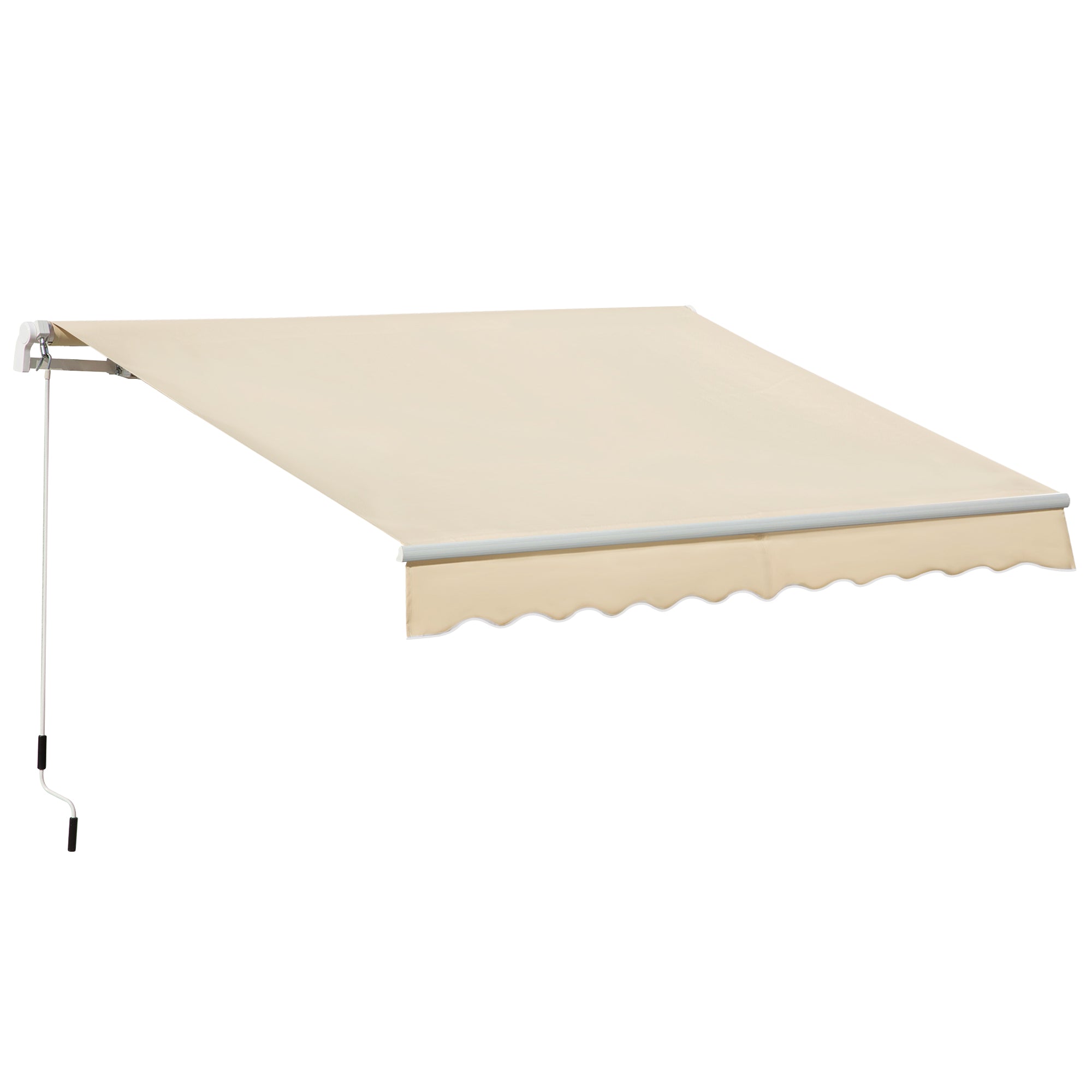 Outsunny 3.5x2.5m Manual Awning Window Door Sun Weather Shade w/ Handl