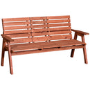 Outsunny Love Seat Garden Bench - Orange