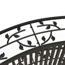 Outsunny 1.2M Classic Arch Bridge for Ponds Creeks Streams Borders, Black