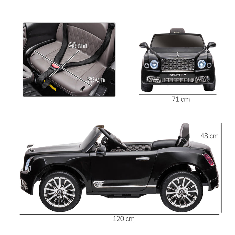 HOMCOM Kids Electric Ride On Car Bentley 12V - Black