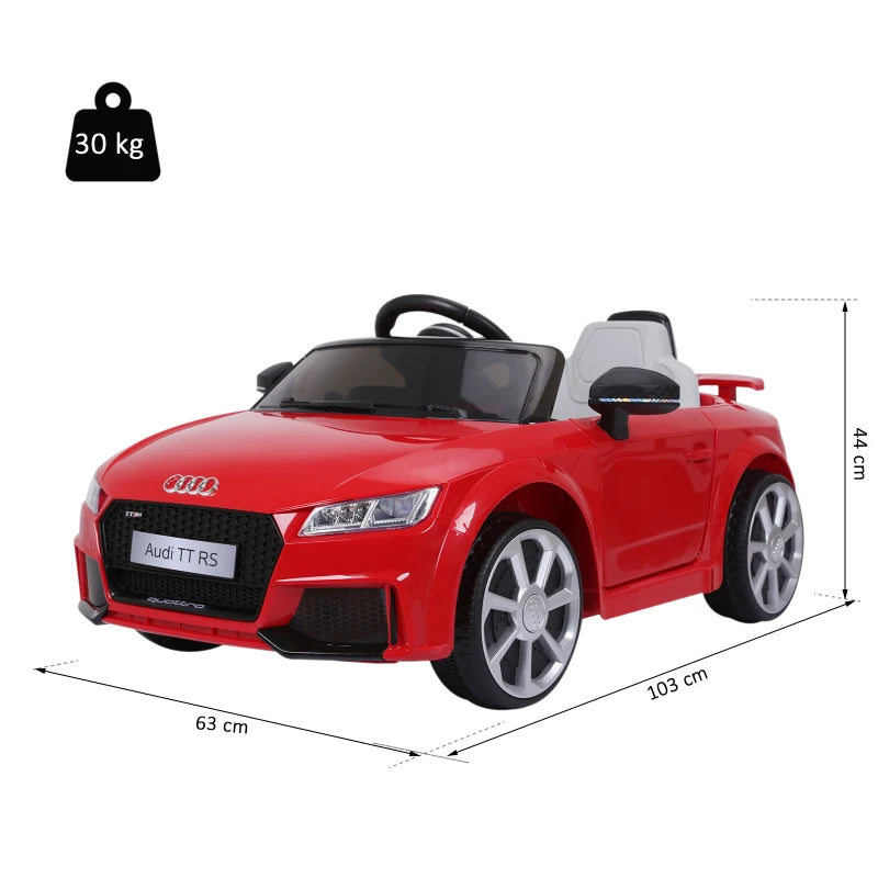 HOMCOM Kids Electric Ride On Car Audi TT RS - Red