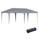 Outsunny 3 x 6 m Pop Up Gazebo Patio Party Event Heavy Duty Canopy Grey