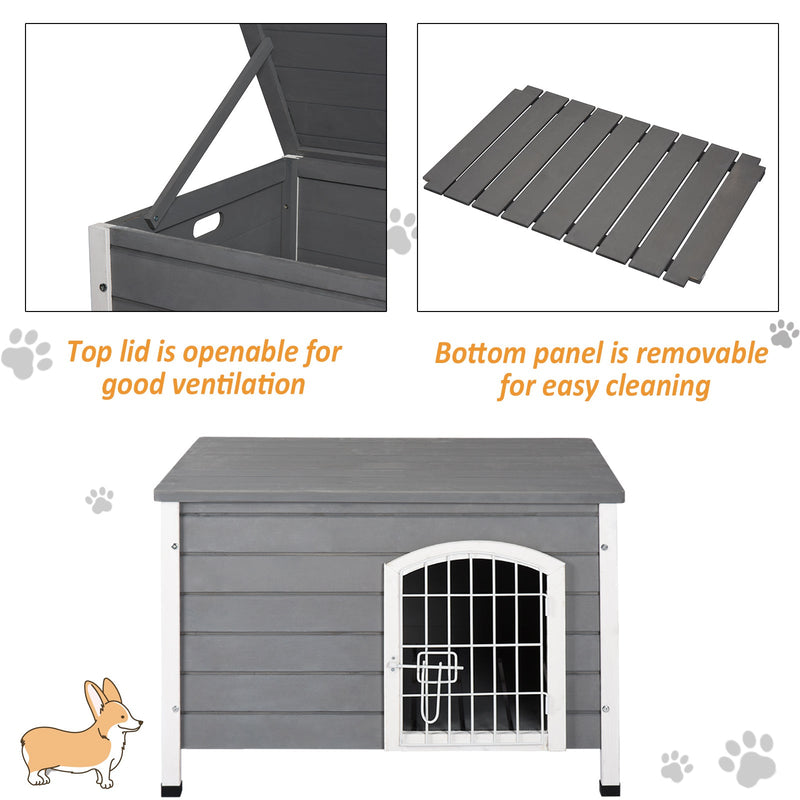 PawHut  Dog Kennel House - Grey
