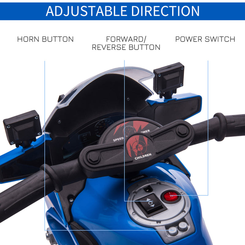 HOMCOM Kids Electric Ride On Motorcycke 6v - Blue