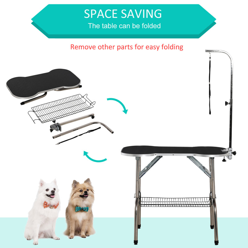 PawHut Pet Foldable Grooming Table