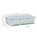 Outsunny Steel Frame Swimming Pool w/ Filter Pump and Reinforced Sidewalls Rust Resistant