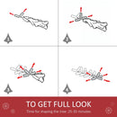 HOMCOM Christmas Tree Slim 6' with Pinecones