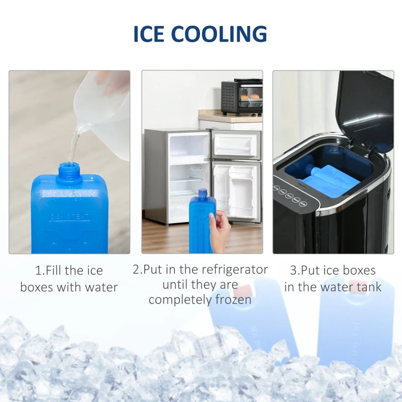 HOMCOM 42" Portable Air Cooler, Humidifier Evaporative Ice Cooling Fan Water Conditioner Unit with 3 Modes, 3 Speed, Remote Controller, Timer, Oscillating for Home Quiet Bedroom, Black