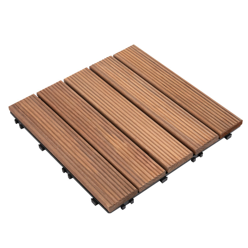 Outsunny Interlocking Deck Tile - 27 Piece