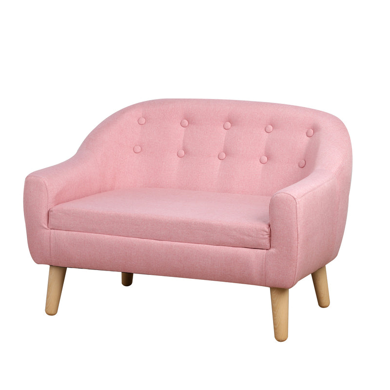 HOMCOM Kids Mini Sofa Children Armchair Seating Bedroom Playroom Furniture Pink