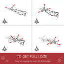 HOMCOM Christmas Tree Slim 6' with Pinecones and Berries