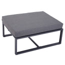 Outsunny 6pcs Garden Sectional Sofa Set Aluminum Frame Coffee Table Footstool