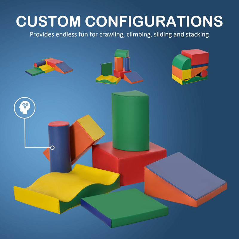 HOMCOM Kids 7 Piece Soft Play Set