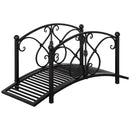 Outsunny Decorative Garden Bridge Landscaping with Railings for Creek Pond