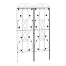Outsunny Set of 2 Metal Trellis for Climbing Plants, Leaf Design