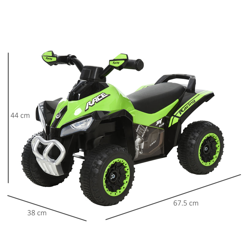 HOMCOM Kids Manual Ride On Quad Bike - Green