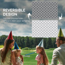 Outsunny Reversible Waterproof Outdoor Rug W/ Carry Bag, 182 x 274 cm, Grey