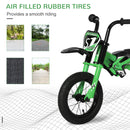 Kids Balance Bike 12" with Motorbike Look - Green