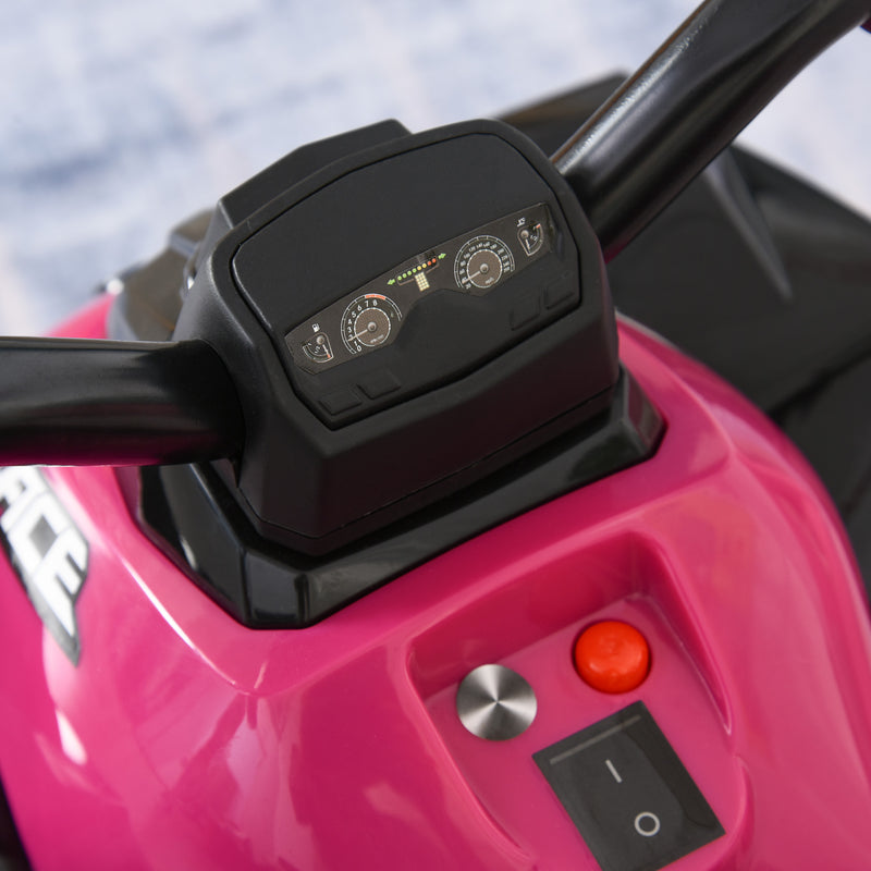 Kids Manual Ride On Quad Bike - Pink