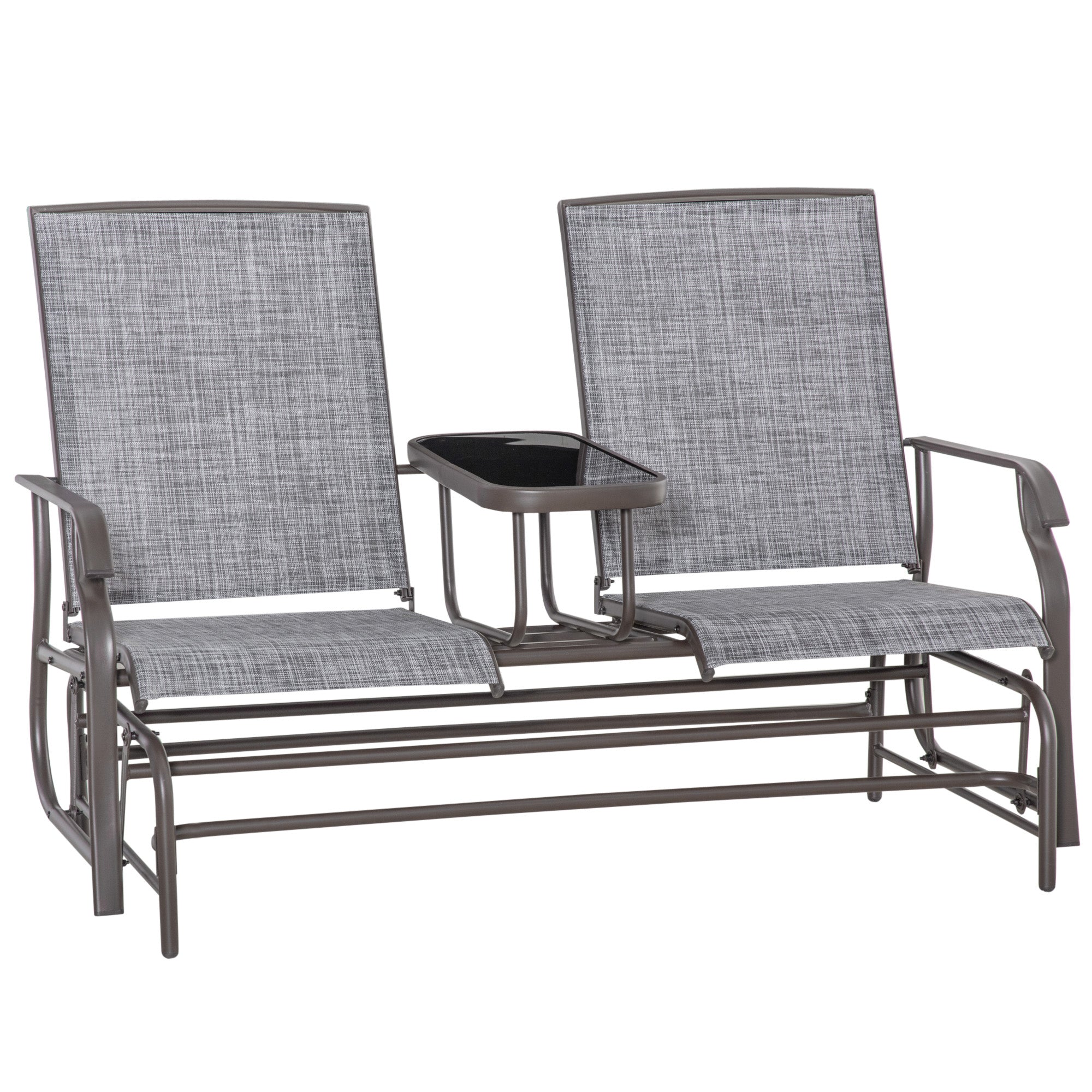 2 Seater Rocking Chair Outsunny 2 Seater Rocker Double Rocking Chair Lounger Outdoor Garden F