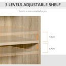 Vinsetto Printer Stand with Open Storage Shelves Oak