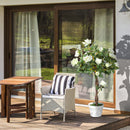 Outsunny Artificial Rose Tree and Planter for Indoor & Outdoor use - White and Green