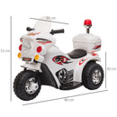 HOMCOM Kids Electric Ride On Motorcycle Bike 6v - White