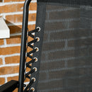 Outsunny 2Pcs Outdoor Patio Folding Chairs, Portable Garden Loungers Black