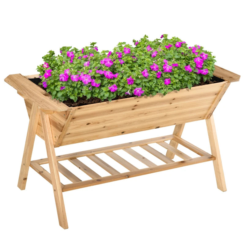 Outsunny Wooden Planter Garden Raised Bed