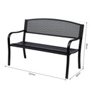 Outsunny Garden Bench - Black