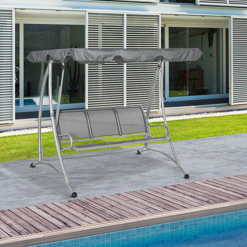 Outsunny Swing Bench - Grey