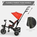 Baby Tricycle 4in1 Stroller with Handle - Red