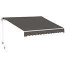 Outsunny Manual Retractable Awning Garden Shelter Canopy 3 x 2m Grey