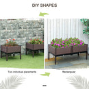 Outsunny Set of 2 Raised Garden Bed 50L x 50W