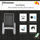 Outsunny Rocking Chair Sun Lounger Garden Seat Patio High Back Texteline Black