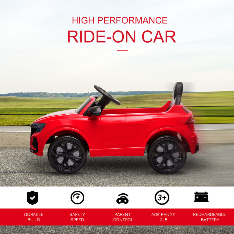 HOMCOM Kids Electric Ride On Car Audi RS Q8 6v - Red