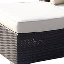 Outsunny 8 Pieces PE Rattan Corner Sofa Set with Thick Cushions, Aluminium Outdoor Rattan Garden Furniture Set with Glass Top Table, No Assembly Required, Mixed Brown