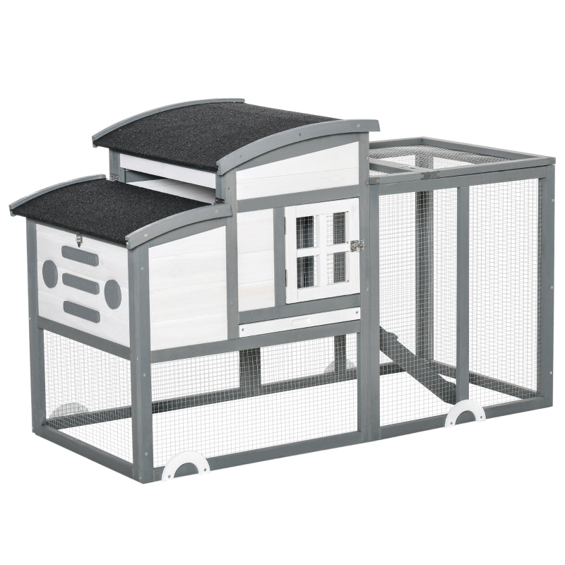PawHut Deluxe Chicken Coop 140 x 67 x 88.5cm