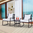 Outsunny-Rattan Rocking Chair Set