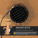 Halloween Inflatable Ghost Tree with White Ghost and Tombstone 8'