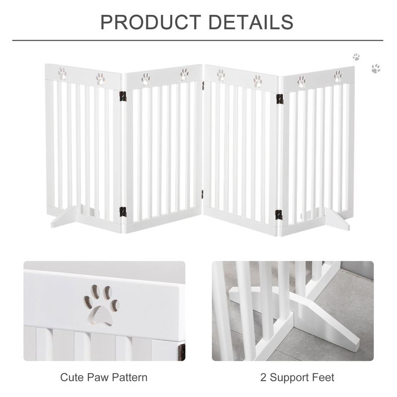 PawHut Wooden Pet Gate