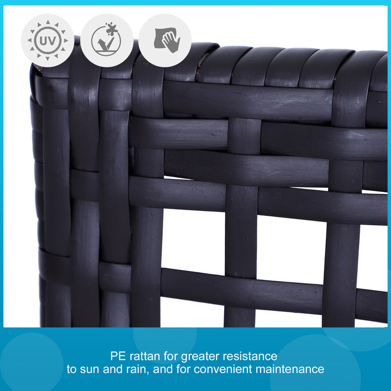 Outsunny-Rattan Rocking Chair Set