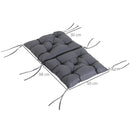 Outsunny Outdoor Seat Cushion Set -  Grey (Chairs Not Included)